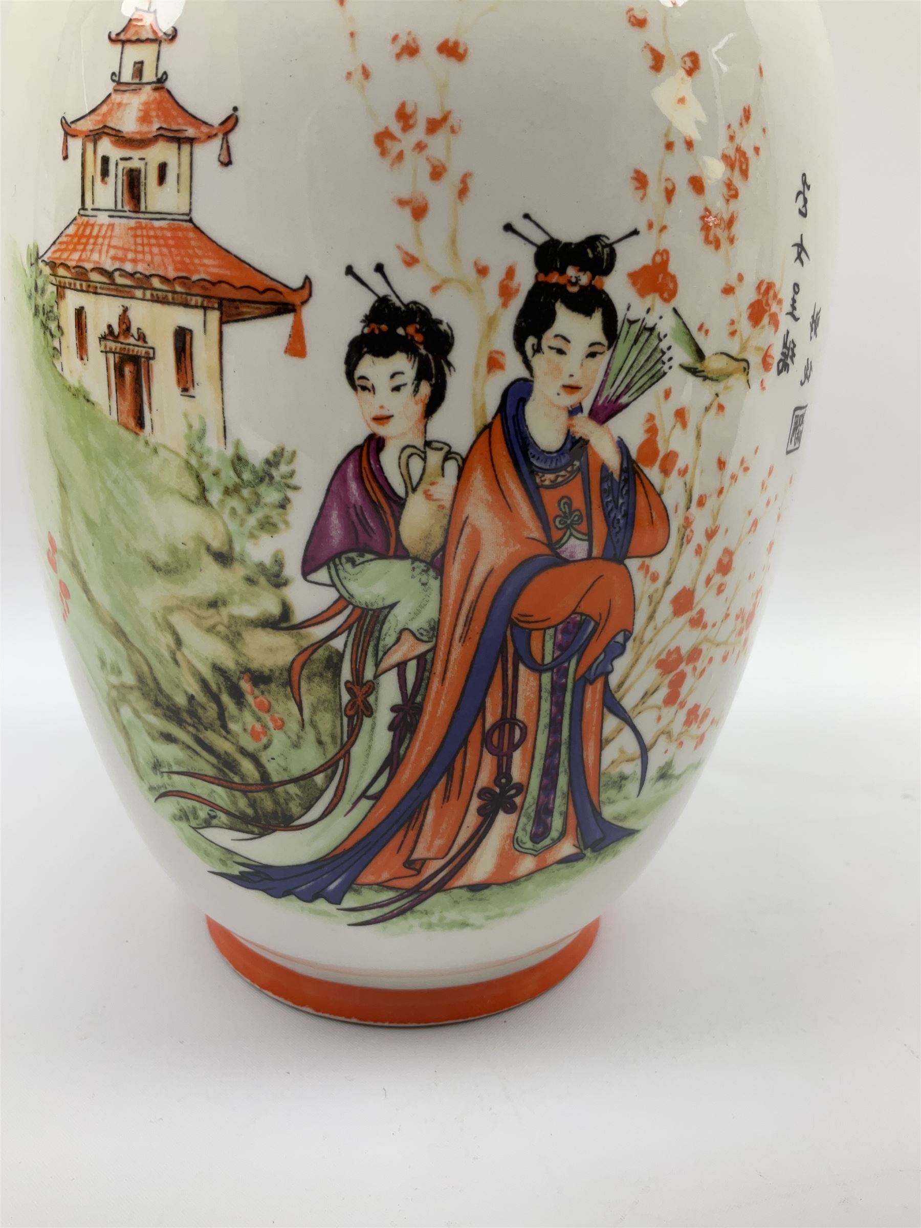 Collection of mostly Oriental ceramics, to include three 20th century Japanese Satsuma vases, two Japanese Imari plates, etc. 