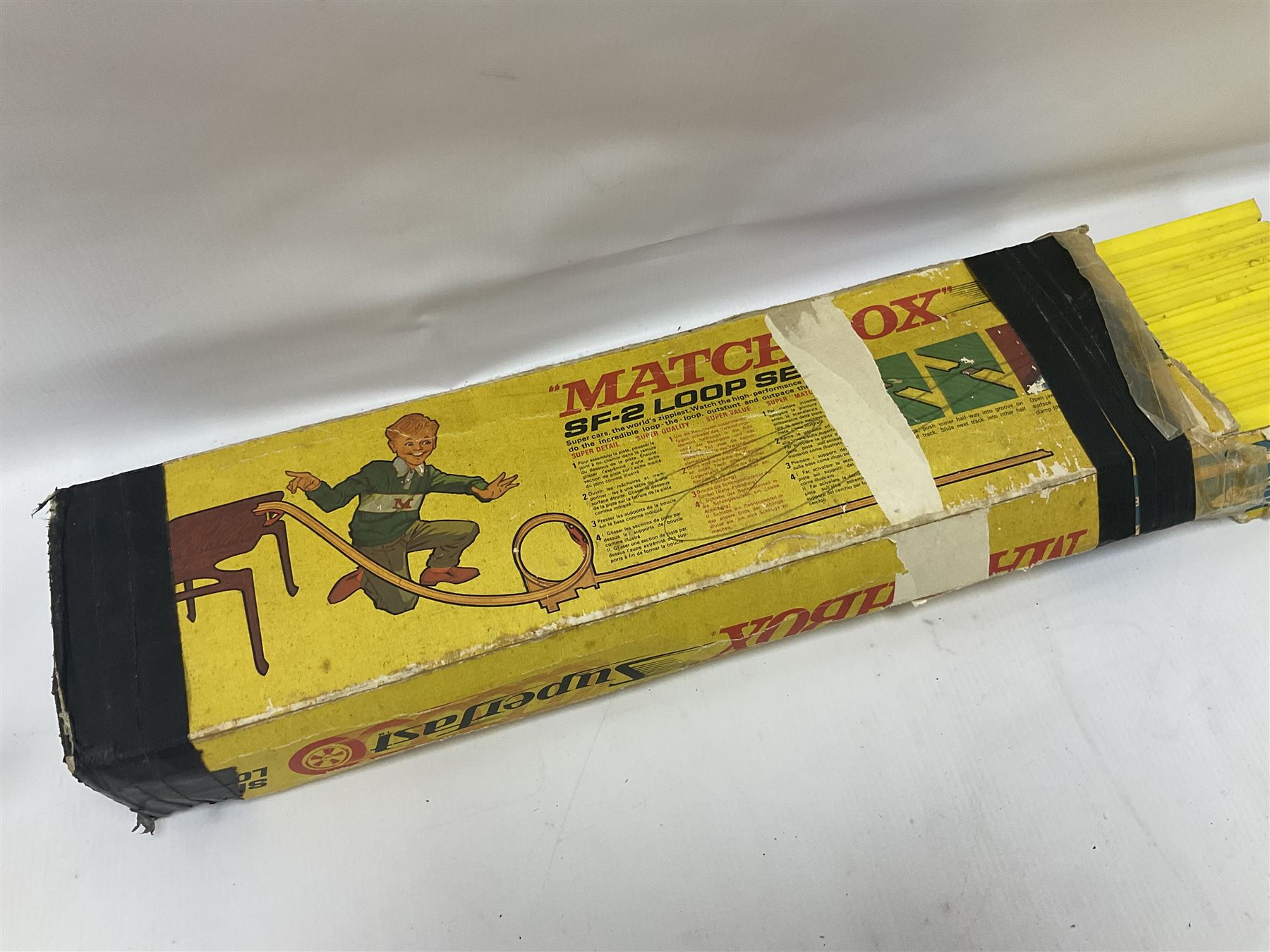Matchbox Superfast track and accessories, both loose and boxed, to include SF-2 Loop Set, TA-4 Pacemaker Handbooster, TA-6 Catapult Pass, etc 