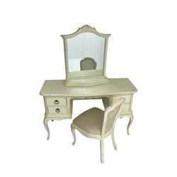 Willis and Gambier – dressing table with mirror and cane chair