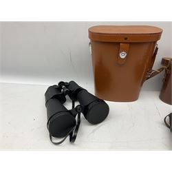Eleven pairs of binoculars, to include Zeiss Wetzler 20x50, Taylor-Hobson Bino Prism No.2 Mk.III military stamped 1943 with broad arrow,  Swift Tecnar 16x50, J.T Coppock Oceanic Bloomed 10x50, Hensoldt Wetzlar Dialyt 7x42 etc