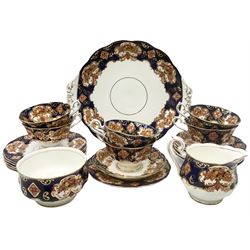 Royal Albert 'Heirloom' pattern tea set for six comprising six tea cups, six saucers, six plates, milk jug, sucrier and sandwich plate