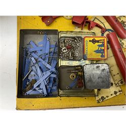 Meccano - Aeroplane Constructor box No.2S with constructed monoplane, quantity of additional parts and Instruction Manual for sets 1 & 2