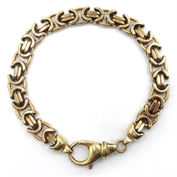  9ct gold King's braid link bracelet hallmarked, approx 26.8gm   