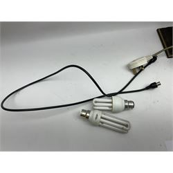 Pair of Marks and Spencers metal framed table lamps, H45cm