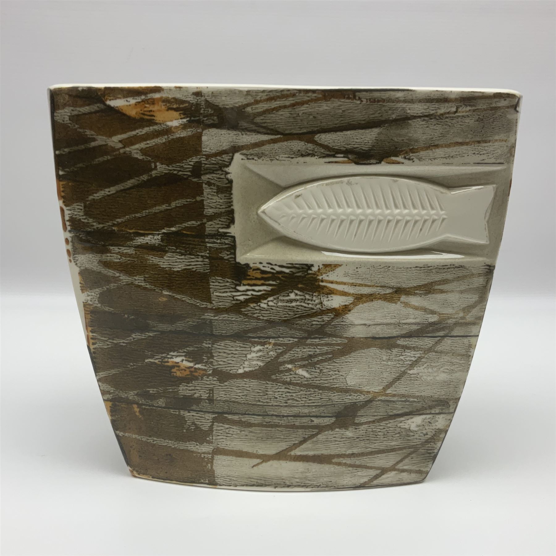 Hornsea Pottery vase, Pisces, circa 1961, designed by Ronald Mitchell, with stamped mark beneath, H21cm