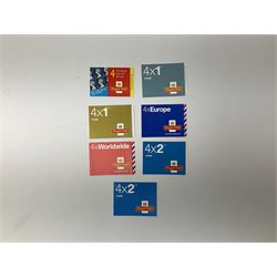 Queen Elizabeth II mint decimal stamps, face value of usable postage approximately 200 GBP, housed on stockcards