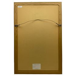 Willi Kissmer (German 1951-2018): 'White Ribbons', limited edition coloured etching signed in pencil, titled verso 65cm x 35cm 