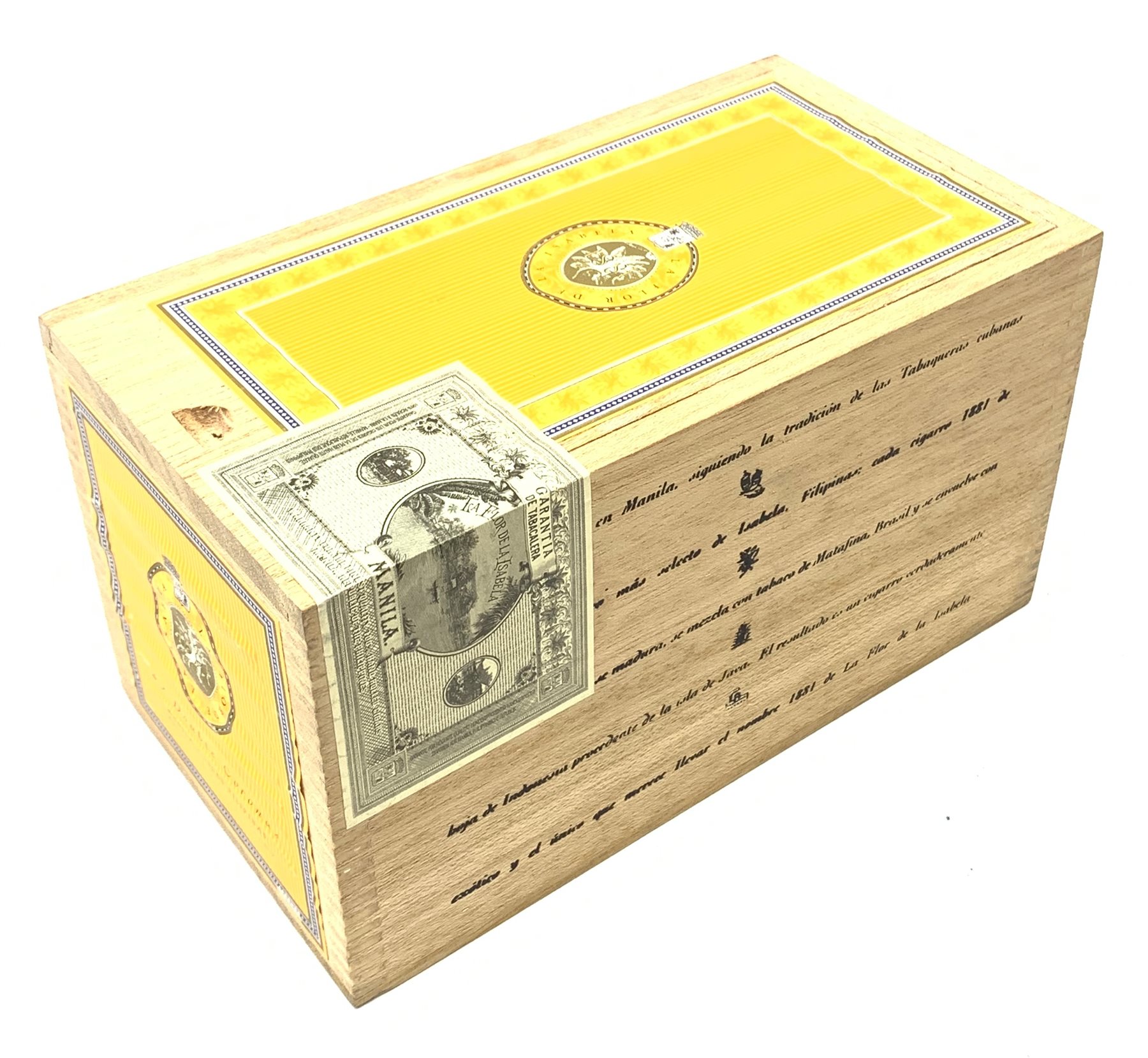 La Flor de la Isabela, 25 Double Corona 1881 cigars in sealed wooden box