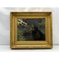 Louis Béroud (French 1852-1930): Mont St. Michel by Moonlight, oil on canvas signed and dated 1902, 41cm x 51cm
Provenance: Osenat, Paris, November 2013 Lot 98
