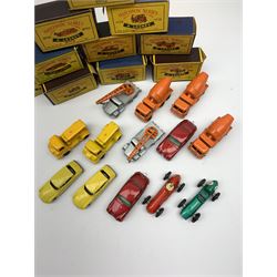Twelve Lesney/Moko Lesney die-cast models - Nos.19c, three x 26b, two x 28b, two x 30b, 52a, two x 65b and 66a, all boxed; one unboxed 66a; and three empty boxes Nos. two x 19 and 67.