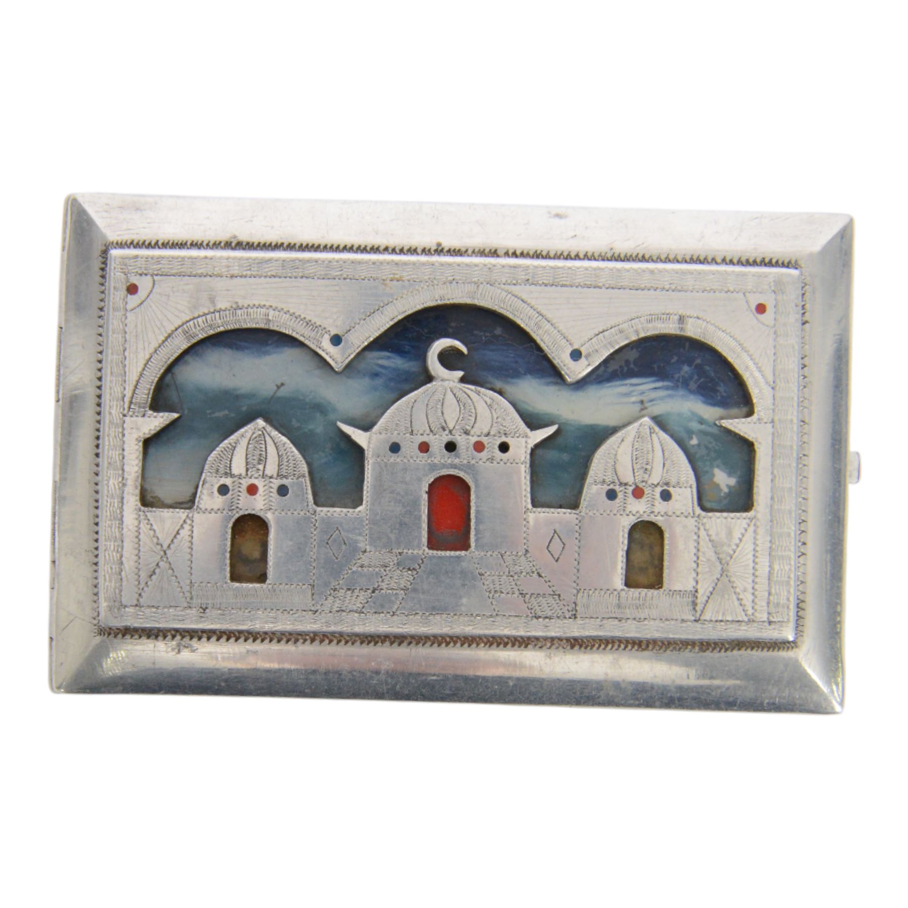 Two WWII North African campaign Prisoner-of-War-work cigarette cases, made with materials salvaged from aircraft wrecks, L13cm 