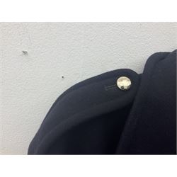 1950s British Red Cross North Yorkshire dress uniform comprising tunic, trousers, greatcoat and visor cap; bears manuscript label '1956 Ware'