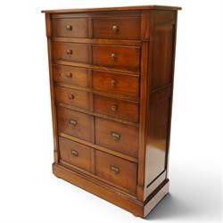 And So To Bed - cherrywood tall chest of six drawers, rectangular top over six long drawer...
