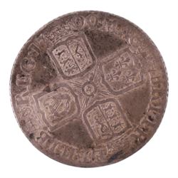 Anne 1709 silver one shilling coin