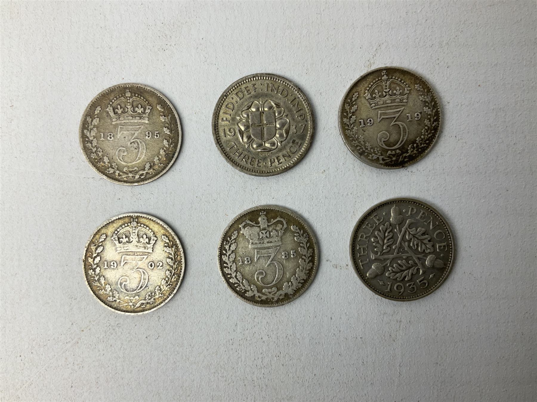 Queen Victoria 1861 penny, 1876 sixpence coin, five early silver coins including Elizabeth I etc