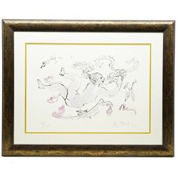 Sir Quentin Blake (British 1932-): 'Life Under Water' (Purple), limited edition colour screenprint signed and numbered 66/250 in pencil 39cm x 55cm
