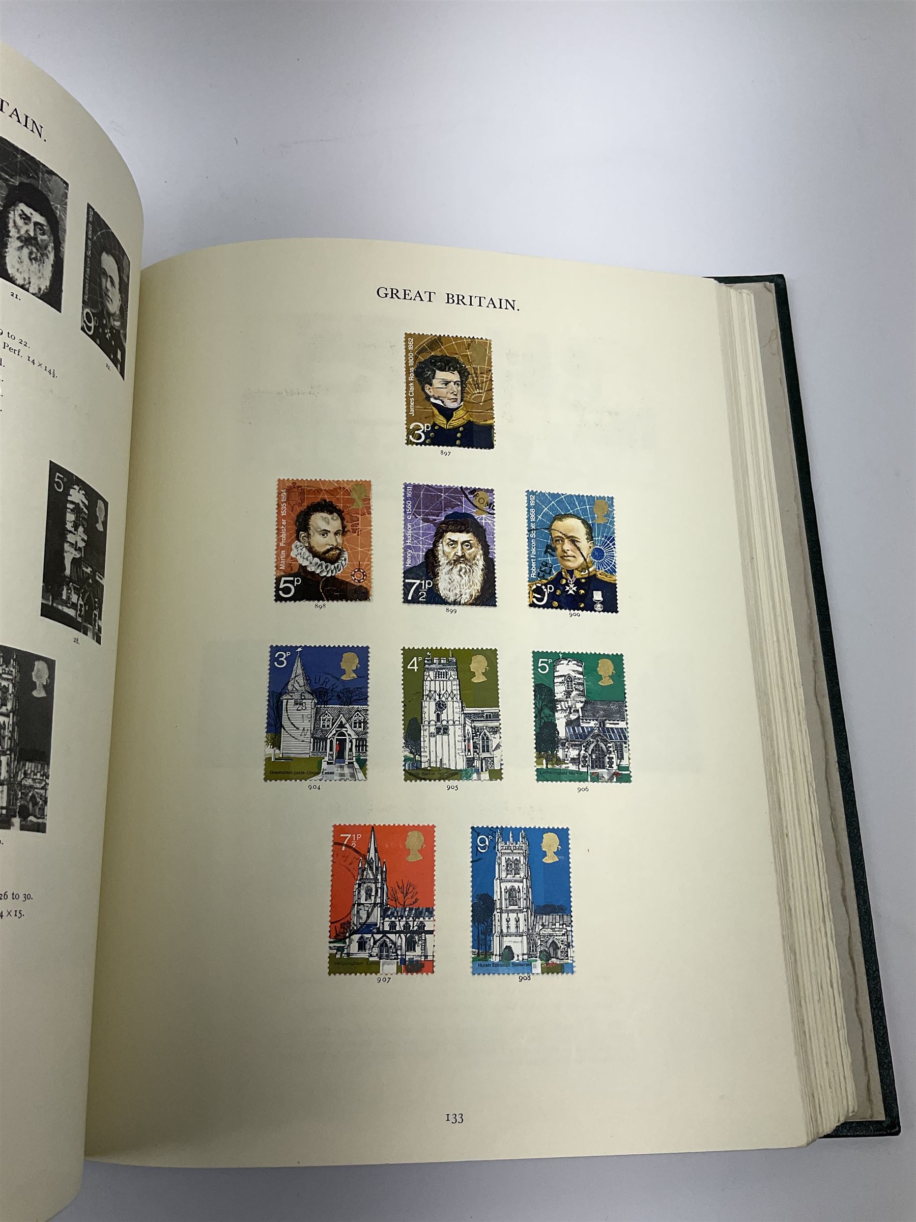 Stanley Gibbons 'Windsor Album' housing Great British stamps from Queen Victoria to Queen Elizabeth II including penny reds, half penny bantams etc