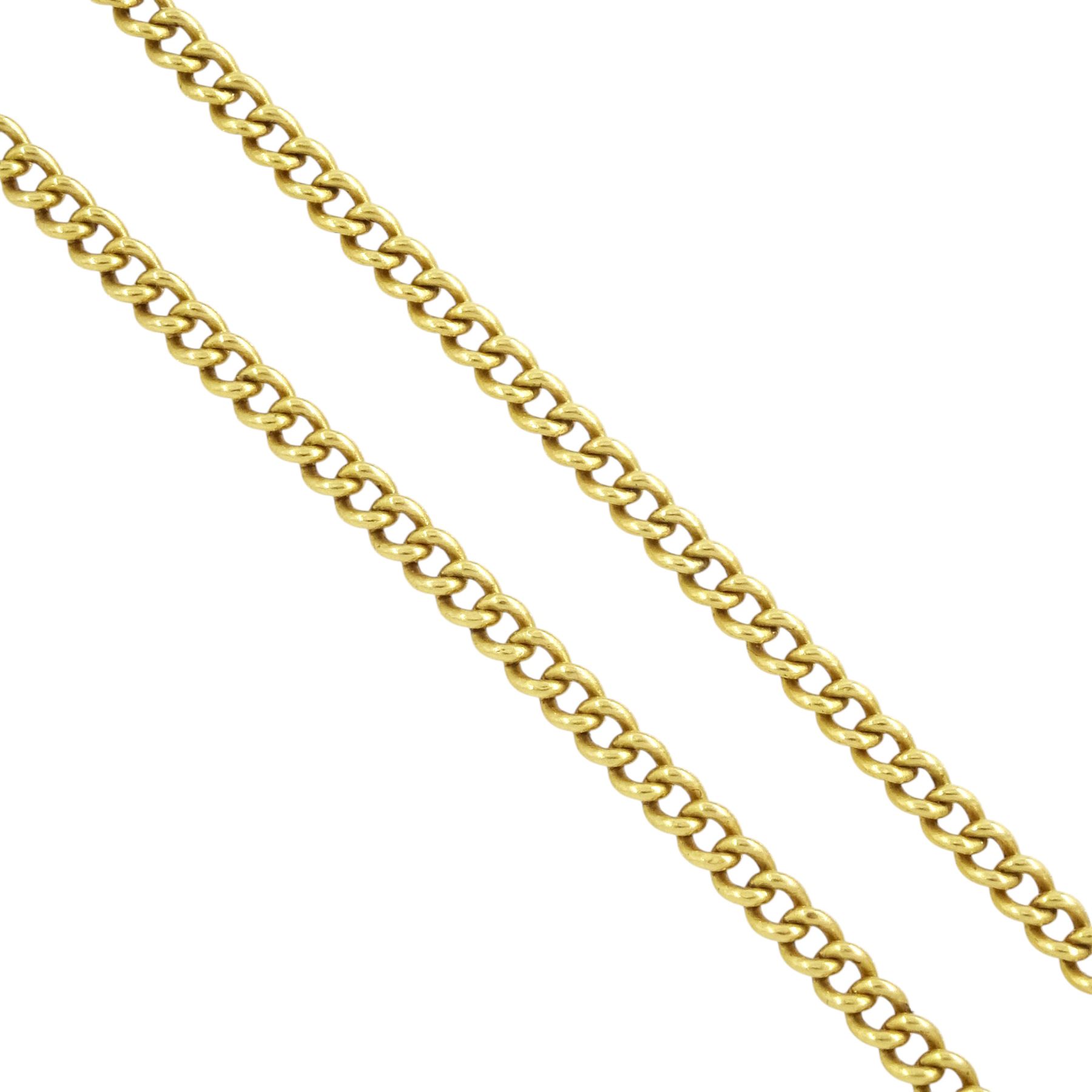 18ct gold ingot pendant necklace, Sheffield 2000