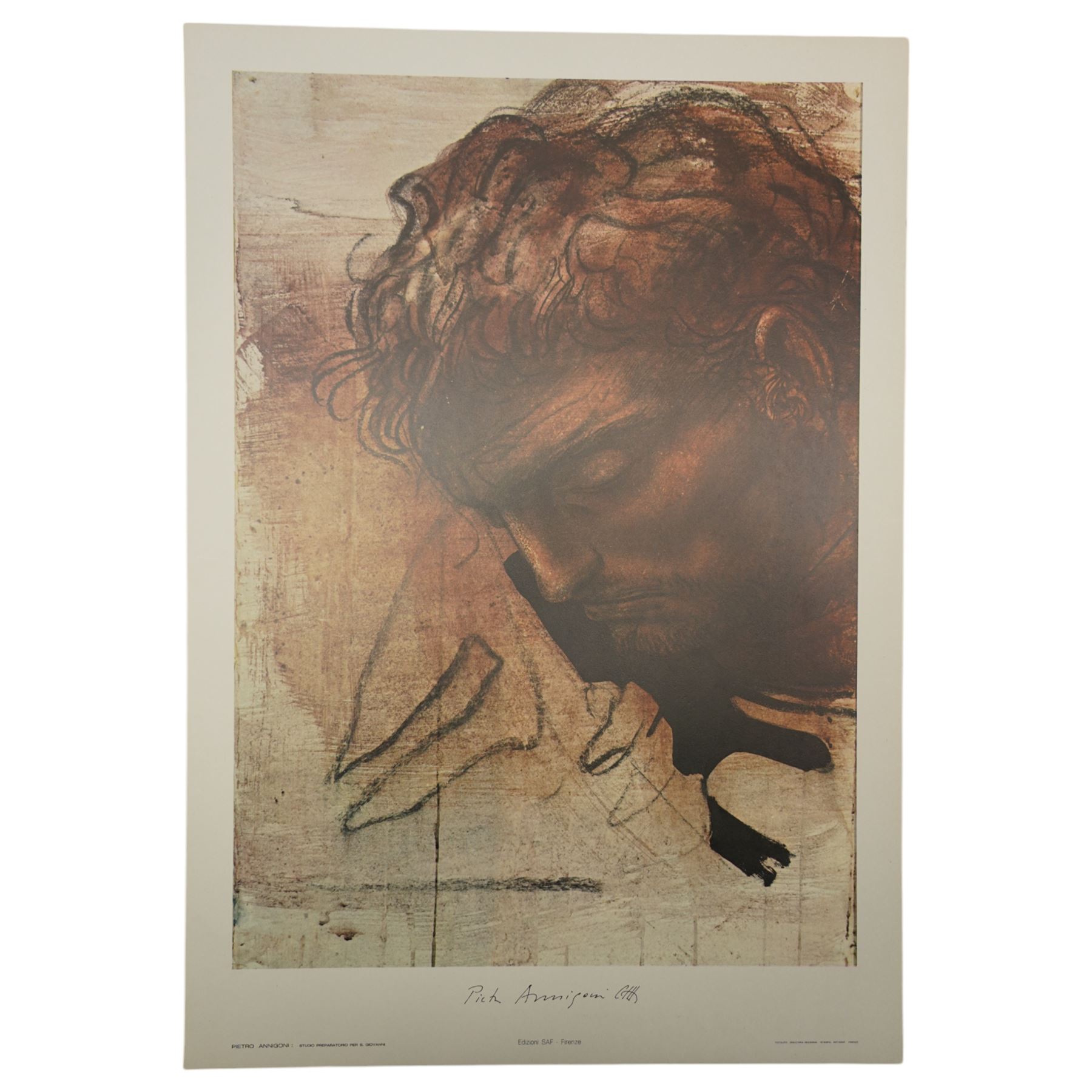 Pietro Annigoni OMRI (Italian 1910-1988): 'The Last Supper' and Preparatory Studies, set ten colour prints the first signed in pen, with original folder also signed 50cm x 35cm (10) (unframed)