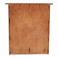 Miniature pine table top chest of twelve drawers, H35cm