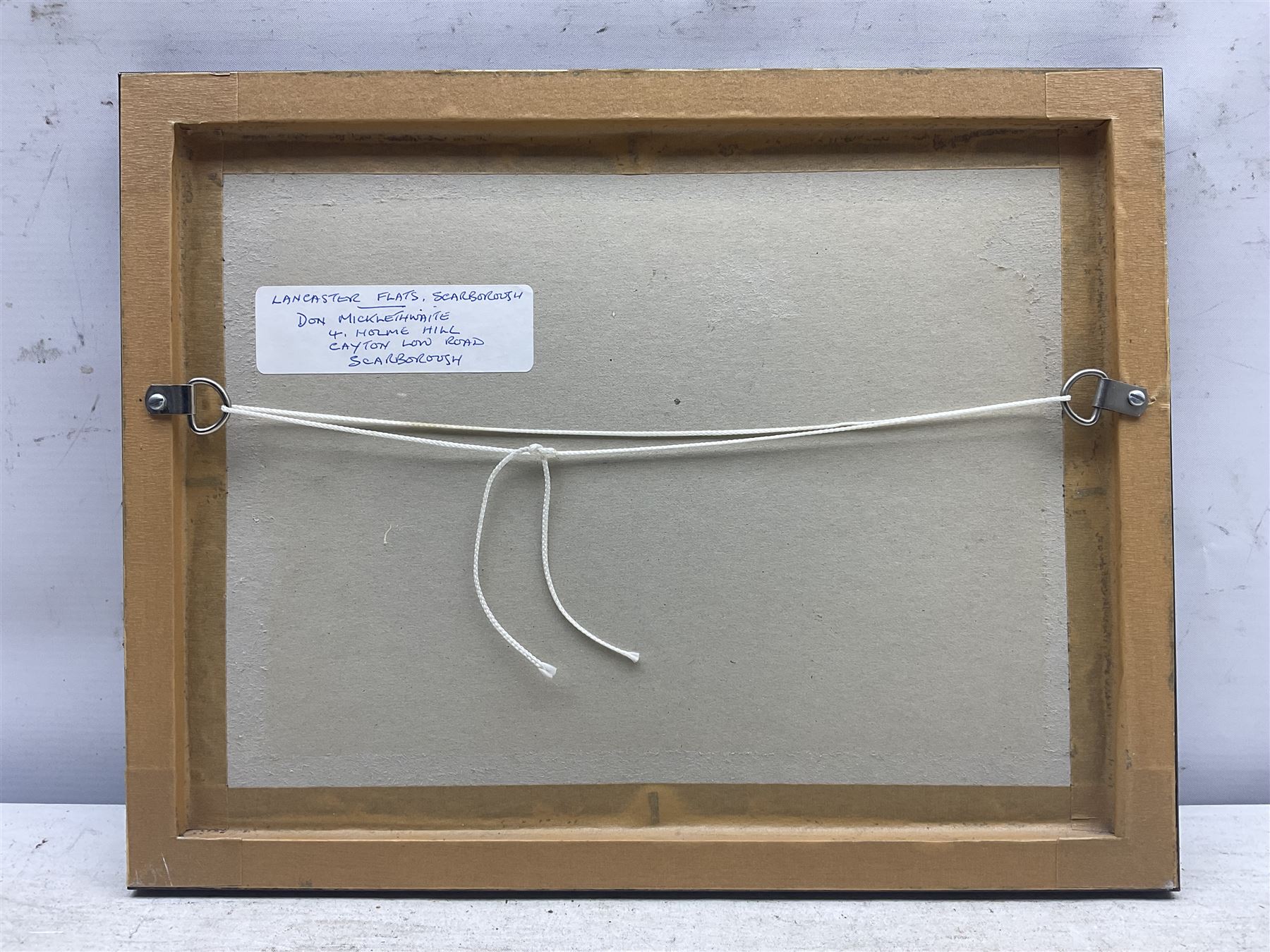 Don Micklethwaite (British 1936-): Scarborough Harbour at Low Tide, oil on canvas board signed 22cm x 29cm 