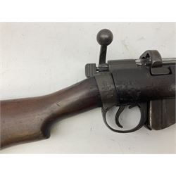 WW1 Lee Enfield SMLE bolt-action rifle, dated 1918, with single barrel band and bayonet fitting L113cm FIREARMS CERTIFICATE REQUIRED OR RFD