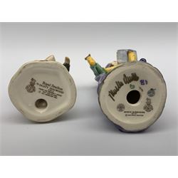 A Beswick Arab Xayal Connoisseur Horse in matt brown, upon a wooden base, together with two Royal Doulton figures, Mystic Bunnykins, and Dusty Dogwood. (3). 