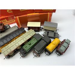 Hornby/Tri-ang '00' gauge - Class J13 0-6-0 Saddle Tank locomotive No.1247; Dock Shunter 0-4-0 diesel locomotive No.5; both boxed; six boxed and two unboxed wagons; and three unboxed passenger coaches (13)