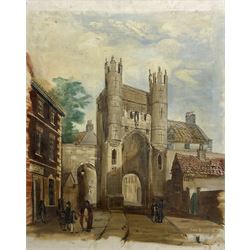 Shaw (British 20th century): Monk Bar - York, oil on canvas signed and dated '81, 76cm x 6...