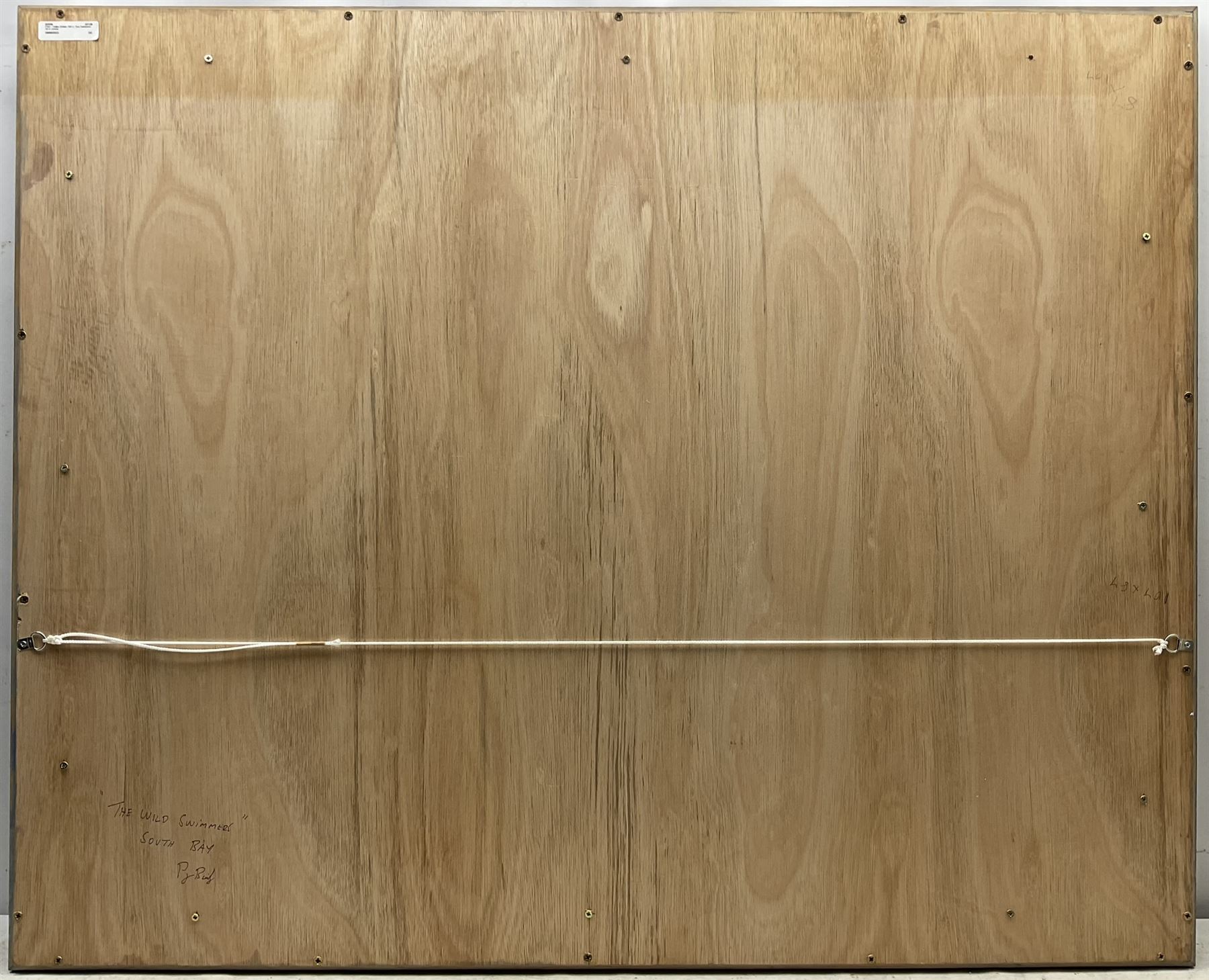 Peter J Bailey (British 1951-): 'The Wild Swimmers' - South Bay Scarborough, oil on canvas signed, titled verso 81cm x 102cm