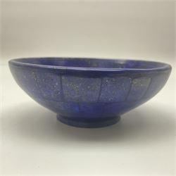 Lapis lazuli mosaic bowl, D11cm, H4cm