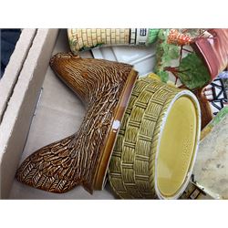 Teacups and saucers, including examples by Royal Worcester, Paragon and Shelley, together with a collection of other ceramics and collectables, in three boxes