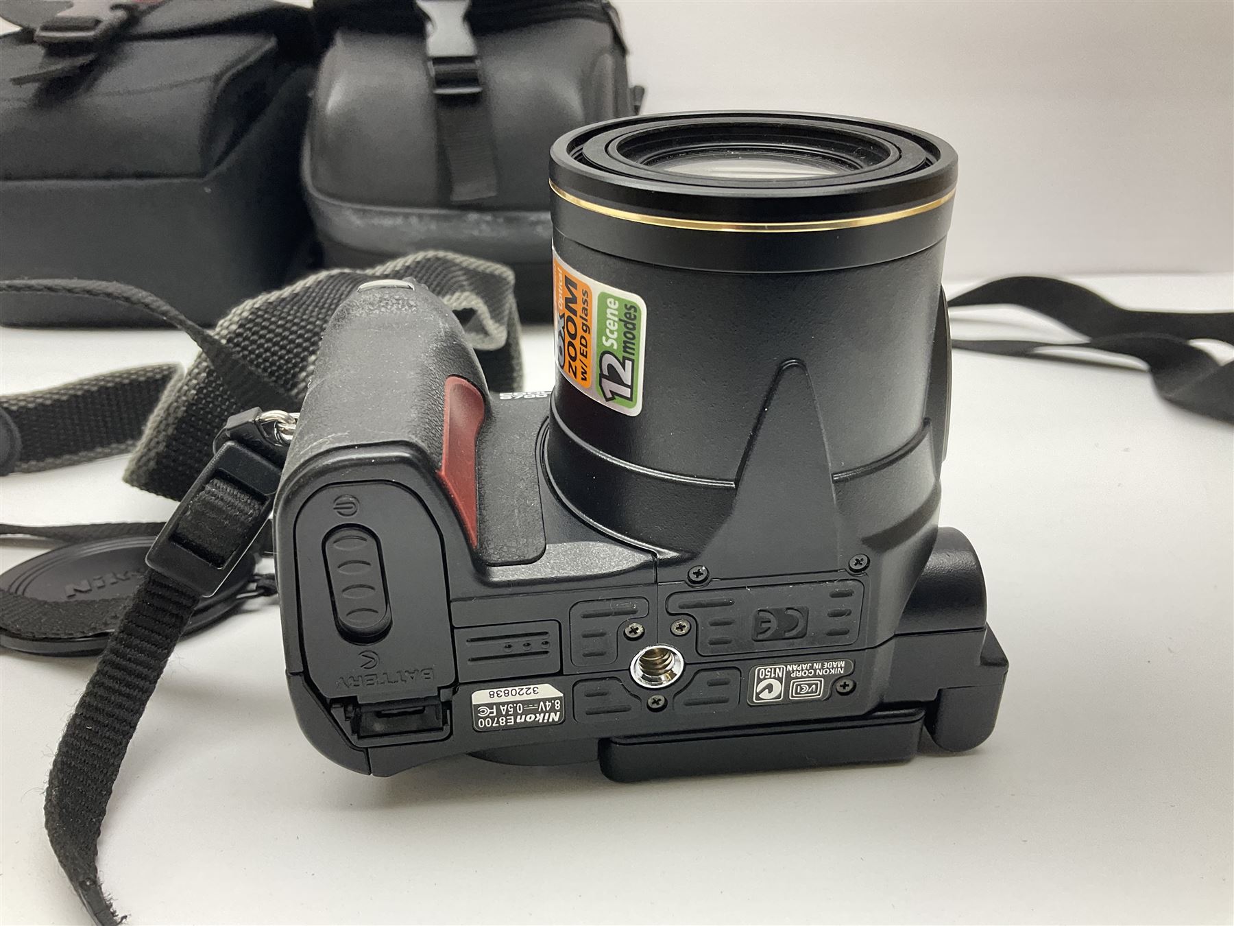 Nikon Coolpix 8700 camera body, serial no 3220838, with Zoom Nikkor Ed 8.9-71.2mm 1:2.8-4.2 lens, together with Canon digital video camcorder and other digital cameras and camera equipment