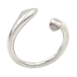 Silver devoted hearts ring by Regitze Overgaard for Georg Jensen, No 262, boxed