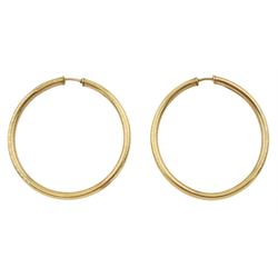 Pair of 9ct gold hoop earrings, Birmingham 1978