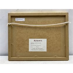 Frederick Arthur Bridgman (USA 1847-1928): 'Four Colossal Statues of Ramesses II', graphite and watercolour heightened in white annotated and dated 10th Feb.1874 authenticated with 1954 studio stamp 9.5cm x 15cm
Provenance: with Agnew's, Old Bond St., London, Stock No. DB5678, label verso