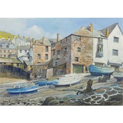 Frank McNichol (British 20th century): 'Summer Morning Port St Isaac', gouache signed and dated '69, titled verso 31cm x 43cm