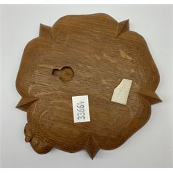'Mouseman' carved Yorkshire Rose, with carved mouse signature, by Robert Thompson of Kilburn