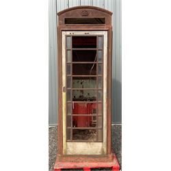 Original 1936 K6 telephone box, Tudor Crown top, painted red - THIS LOT IS TO BE COLLECTED BY APPOINTMENT FROM DUGGLEBY STORAGE, GREAT HILL, EASTFIELD, SCARBOROUGH, YO11 3TX