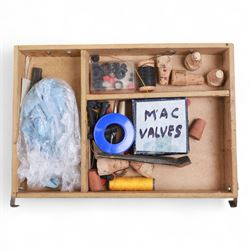 Set of late 20th century silver mounted bagpipes, the turned ebonised hardwood drone rods with Celtic knot and stipple engraved silver collars and ivorine mounts, hallmarked Bernie Leigh, Birmingham 1991, with R.G Hardie Glasgow plastic chanter and bag in green and blue Armstrong tartan, contained within a plush lined hard case, with a collection of spare reeds, drone rods, chanter, bags, cleaning accessories and other accessories 