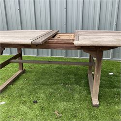 Teak extending garden table  - THIS LOT IS TO BE COLLECTED BY APPOINTMENT FROM DUGGLEBY STORAGE, GREAT HILL, EASTFIELD, SCARBOROUGH, YO11 3TX