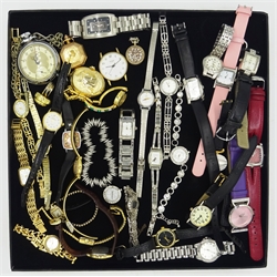  Collection of pocket, wrist and ring watches  