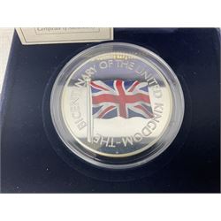 Sterling silver 'The Britannia Five Ounce Silver Medal', cased with certificate
