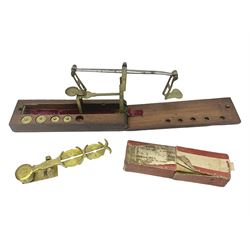 Brass sovereign scales and a part set of