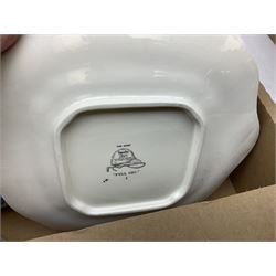 Shelley bowl, TG Green measuring jug, Villeroy & Boch sauce boat and stand, Burleigh Asiatic Pheasants plum cow creamer, cylindrical vase, mugs, bowls, jug etc, Spode 'Full Cry' The Hunt plate, Spode Ladybird mugs, Portmeirion, Meakin, Carlton China, teawares, ceramics etc