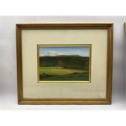 Joseph Knight (British 1837-1909): Working the Land, gouache signed and dated 1898, 17cm x 24cm 