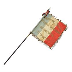 French Reserve of Non-commissioned officers association banner, in blue red and white silk...