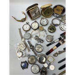 Victorian silver lever pocket watch by Louis Ludwig, case hallmarked Chester 1889, collection of pocket watches and wristwatches including military pocket watch, the back case stamped G>S.T.P K.599, lever movements etc