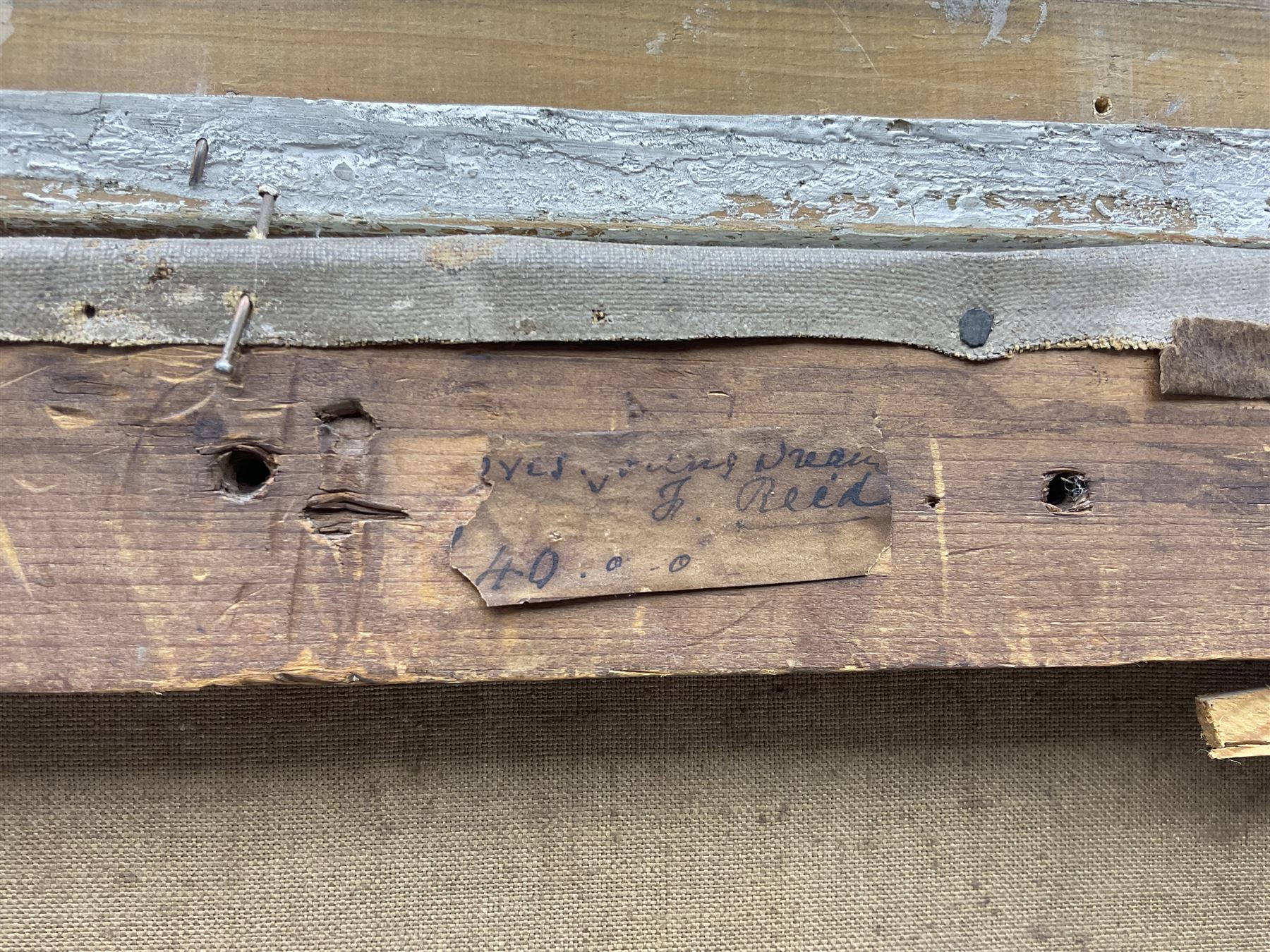 Flora MacDonald Reid (Scottish 1861-1938): 'Love's Young Dream', oil on canvas signed, original title label verso 60cm x 44cm