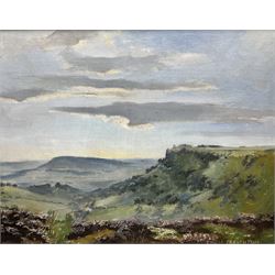 Lewis Creighton (British 1918-1996): Edge of the Moors, oil on board signed 38cm x 49cm